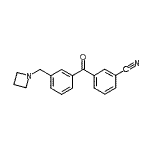 structure of CAS# 898771-39-6, 3-[3-(1-Azetidinylmethyl)benzoyl]benzonitrile;3-azetidinomethyl-3'-cyanobenzophenone