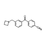 structure of CAS# 898771-42-1, 4-[3-(1-Azetidinylmethyl)benzoyl]benzonitrile;3-azetidinomethyl-4'-cyanobenzophenone