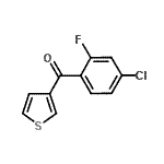 structure of CAS# 898771-47-6, (4-Chloro-2-fluorophenyl)(3-thienyl)methanone;3-(4-Chloro-2-fluorobenzoyl)thiophene
