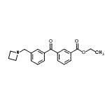 structure of CAS# 898771-48-7, Ethyl 3-[3-(1-azetidinylmethyl)benzoyl]benzoate;3-azetidinomethyl-3'-carboethoxybenzophenone