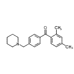 结构式 CAS# 898771-49-8, (2,4-二甲基苯基)[4-(1-哌啶基甲基)苯基]甲酮