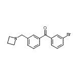 structure of CAS# 898771-57-8, [3-(1-Azetidinylmethyl)phenyl](3-bromophenyl)methanone;3-azetidinomethyl-3'-bromobenzophenone
