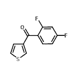 structure of CAS# 898771-60-3, (2,4-Difluorophenyl)(3-thienyl)methanone;3-(2,4-Difluorobenzoyl)thiophene