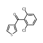structure of CAS# 898771-68-1, (2,6-Dichlorophenyl)(3-thienyl)methanone;3-(2,6-Dichlorobenzoyl)thiophene