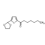 structure of CAS# 898771-90-9, 1-[5-(1,3-Dioxolan-2-yl)-2-thienyl]-1-heptanone;5-(1,3-Dioxolan-2-yl)-2-thienyl hexyl ketone