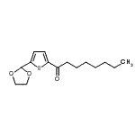 structure of CAS# 898771-92-1, 1-[5-(1,3-Dioxolan-2-yl)-2-thienyl]-1-octanone;5-(1,3-Dioxolan-2-yl)-2-thienyl heptyl ketone
