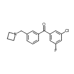 structure of CAS# 898772-01-5, [3-(1-Azetidinylmethyl)phenyl](3-chloro-5-fluorophenyl)methanone;3'-azetidinomethyl-3-chloro-5-fluorobenzophenone