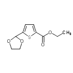 structure of CAS# 898772-08-2, Ethyl 5-(1,3-dioxolan-2-yl)-2-thiophenecarboxylate;Ethyl 5-(1,3-Dioxolan-2-yl)-2-thiophenecarboxylate