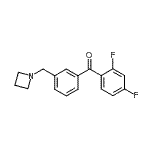 structure of CAS# 898772-21-9, [3-(1-Azetidinylmethyl)phenyl](2,4-difluorophenyl)methanone;3'-azetidinomethyl-2,4-difluorobenzophenone