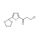 结构式 CAS# 898772-41-3, 3-氯-1-[5-(1,3-二氧戊环-2-基)-2-噻吩基]-1-丙酮