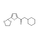 结构式 CAS# 898772-72-0, 2-环己基-1-[5-(1,3-二氧戊环-2-基)-2-噻吩基]乙酮