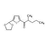 structure of CAS# 898772-90-2, 1-[5-(1,3-Dioxolan-2-yl)-2-thienyl]-2-methyl-1-pentanone;5-(1,3-Dioxolan-2-yl)-2-thienyl 1-methylbutyl ketone
