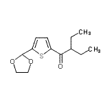 结构式 CAS# 898772-96-8, 1-[5-(1,3-二氧戊环-2-基)-2-噻吩基]-2-乙基-1-丁酮