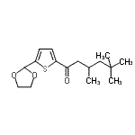 structure of CAS# 898773-02-9, 1-[5-(1,3-Dioxolan-2-yl)-2-thienyl]-3,5,5-trimethyl-1-hexanone;5-(1,3-Dioxolan-2-yl)-2-thienyl 2,4,4-trimethylpentyl ketone
