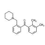 structure of CAS# 898773-21-2, (2,3-Dimethylphenyl)[2-(1-piperidinylmethyl)phenyl]methanone;2,3-Dimethyl-2'-piperidinomethyl benzophenone