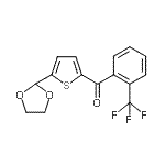 结构式 CAS# 898773-26-7, [5-(1,3-二氧戊环-2-基)-2-噻吩基][2-(三氟甲基)苯基]甲酮