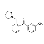 结构式 CAS# 898774-05-5, (3-甲基苯基)[2-(1-吡咯烷基甲基)苯基]甲酮