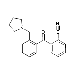 structure of CAS# 898774-20-4, 2-[2-(1-Pyrrolidinylmethyl)benzoyl]benzonitrile;2-cyano-2'-pyrrolidinomethyl benzophenone