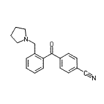 结构式 CAS# 898774-26-0, 4-[2-(1-吡咯烷基甲基)苯甲酰基]苯甲腈