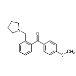 structure of CAS# 898774-41-9, [4-(Methylsulfanyl)phenyl][2-(1-pyrrolidinylmethyl)phenyl]methanone;2-pyrrolidinomethyl-4'-thiomethylbenzophenone