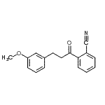 structure of CAS# 898774-49-7, 2-[3-(3-Methoxyphenyl)propanoyl]benzonitrile;2'-cyano-3-(3-methoxyphenyl)propiophenone