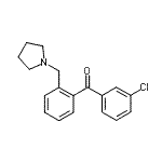 结构式 CAS# 898774-50-0, (3-氯苯基)[2-(1-吡咯烷基甲基)苯基]甲酮