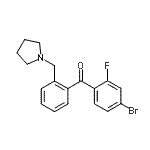 结构式 CAS# 898774-85-1, (4-溴-2-氟苯基)[2-(1-吡咯烷基甲基)苯基]甲酮