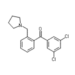 structure of CAS# 898775-01-4, (3,5-Dichlorophenyl)[2-(1-pyrrolidinylmethyl)phenyl]methanone;3,5-dichloro-2'-pyrrolidinomethyl benzophenone