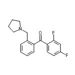 结构式 CAS# 898775-03-6, (2,4-二氟苯基)[2-(1-吡咯烷基甲基)苯基]甲酮