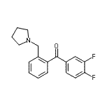 structure of CAS# 898775-06-9, (3,4-Difluorophenyl)[2-(1-pyrrolidinylmethyl)phenyl]methanone;3,4-difluoro-2'-pyrrolidinomethyl benzophenone