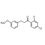 结构式 CAS# 898775-10-5, 1-(4-氯-2-氟苯基)-3-(3-甲氧基苯基)-1-丙酮
