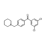 structure of CAS# 898775-61-6, (3,5-Dichlorophenyl)[4-(1-piperidinylmethyl)phenyl]methanone;3,5-dichloro-4'-piperidinomethyl benzophenone