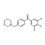 structure of CAS# 898775-69-4, [4-(1-Piperidinylmethyl)phenyl](3,4,5-trifluorophenyl)methanone;4'-piperidinomethyl-3,4,5-trifluorobenzophenone