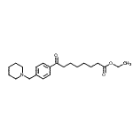 structure of CAS# 898775-87-6, Ethyl 8-oxo-8-[4-(1-piperidinylmethyl)phenyl]octanoate;ethyl 8-oxo-8-[4-(piperidinomethyl)phenyl]octanoate