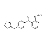 structure of CAS# 898775-97-8, (2-Methoxyphenyl)[4-(1-pyrrolidinylmethyl)phenyl]methanone;2-methoxy-4'-pyrrolidinomethyl benzophenone