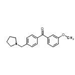 structure of CAS# 898775-99-0, (3-Methoxyphenyl)[4-(1-pyrrolidinylmethyl)phenyl]methanone;3-methoxy-4'-pyrrolidinomethyl benzophenone