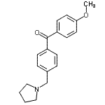structure of CAS# 898776-01-7, (4-Methoxyphenyl)[4-(1-pyrrolidinylmethyl)phenyl]methanone;4-methoxy-4'-pyrrolidinomethyl benzophenone