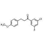 结构式 CAS# 898776-16-4, 1-(3-氯-5-氟苯基)-3-(4-甲氧基苯基)-1-丙酮