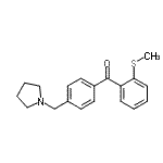 structure of CAS# 898776-20-0, [2-(Methylsulfanyl)phenyl][4-(1-pyrrolidinylmethyl)phenyl]methanone;4'-pyrrolidinomethyl-2-thiomethylbenzophenone