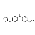 structure of CAS# 898776-23-3, [4-(Methylsulfanyl)phenyl][4-(1-pyrrolidinylmethyl)phenyl]methanone;4-pyrrolidinomethyl-4'-thiomethylbenzophenone