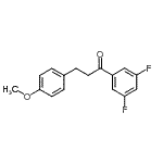 structure of CAS# 898776-43-7, 1-(3,5-Difluorophenyl)-3-(4-methoxyphenyl)-1-propanone;3',5'-difluoro-3-(4-methoxyphenyl)propiophenone
