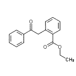 结构式 CAS# 898776-66-4, 乙基2-(2-氧代-2-苯基乙基)苯甲酸酯