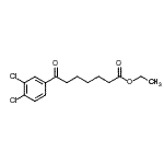 structure of CAS# 898776-78-8, Ethyl 7-(3,4-dichlorophenyl)-7-oxoheptanoate;ethyl 7-(3,4-dichlorophenyl)-7-oxoheptanoate