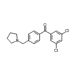 结构式 CAS# 898776-87-9, (3,5-二氯苯基)[4-(1-吡咯烷基甲基)苯基]甲酮