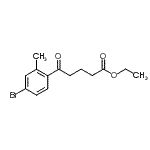 结构式 CAS# 898776-94-8, 乙基5-(4-溴-2-甲基苯基)-5-氧代戊酸酯