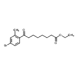 结构式 CAS# 898777-00-9, 乙基8-(4-溴-2-甲基苯基)-8-氧代辛酸酯