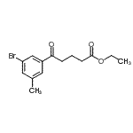 结构式 CAS# 898777-06-5, 乙基5-(3-溴-5-甲基苯基)-5-氧代戊酸酯