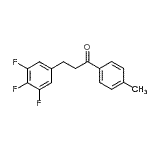结构式 CAS# 898777-62-3, 1-(4-甲基苯基)-3-(3,4,5-三氟苯基)-1-丙酮