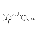 structure of CAS# 898777-68-9, 1-(4-Methoxyphenyl)-3-(3,4,5-trifluorophenyl)-1-propanone;4'-methoxy-3-(3,4,5-trifluorophenyl)propiophenone