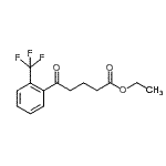 structure of CAS# 898777-69-0, Ethyl 5-oxo-5-[2-(trifluoromethyl)phenyl]pentanoate;ethyl 5-oxo-5-(2-trifluoromethylphenyl)valerate